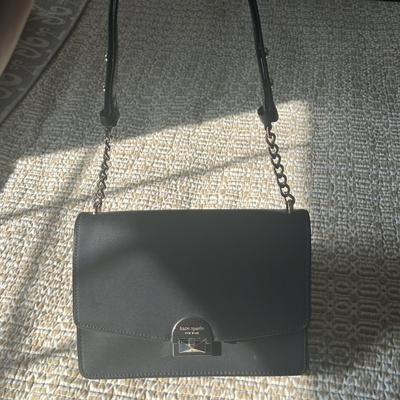 KATE SPADE BLACK LEATHER CONVERTIBLE BAG - Picture 2 of 13